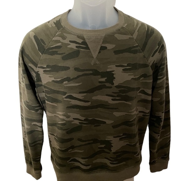 Lucky BRAND Camo Sweatshirt Women SP Small Petite - Picture 1 of 5